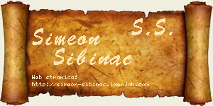 Simeon Šibinac vizit kartica